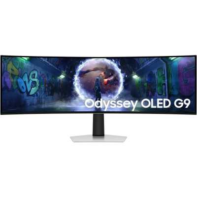 Монитор 49" Samsung Odyssey OLED G9 S49DG932SIXCI OLED 5120x1440, 240 Гц, 0.03 мс, 32:9, 250 кд/м², 1xHDMI, 1xDP, 2xUSB-C, 1x3.5 мм, изогнутый R1800, серебристы