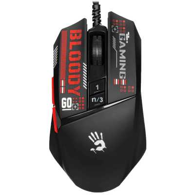 Мышь проводная A4Tech Bloody W60 Max Mini черный, 12000 dpi, USB, кнопки - 9