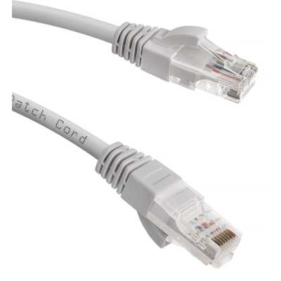 Шнур коммутационный Cabeus, Cat.5e, неэкр., U/UTP, RJ45/RJ45, LSZH, AWG24 15м, серый