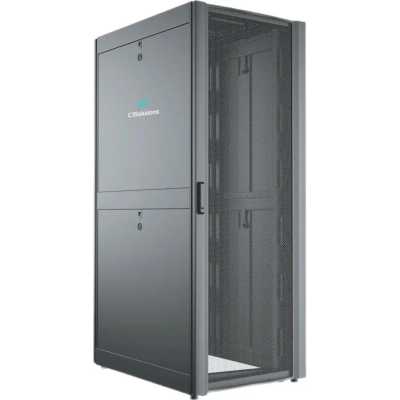 Шкаф серверный C3 Solutions (C3.RF2401) напольный 24U 600x1050 мм пер. дв. перфор. 2 бок. пан. направл. под закл. гайки 1500 кг черный 1182 мм металл