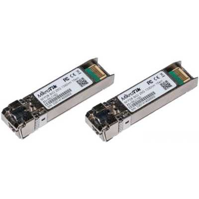 Комплект из двух SFP+ модулей Mikrotik XS+2733LC15D SFP/SFP+/SFP28 modules 1/10/25G 15km 1270nm + 1330nm