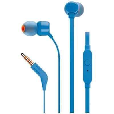 Гарнитура внутриканальные JBL Tune 110 1.2м синий проводные в ушной раковине (JBLT110BLU)