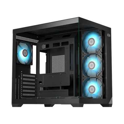 Компьютерный корпус без блока питания PCCooler C3T700 ARGB BK, Midi-Tower, TG, 4x120мм ARGB, 1xUSB-A 3.0 + 1xUSB-A 2.0 + 1xUSB-C, ATX, mATX, mITX черный