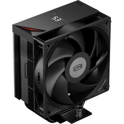 Кулер для процессора PCCooler RT400 Digital BK (230W, 4-pin PWM, LED temp., 152mm, Al/Cu, 4x6mm, 1x120мм, 73.32CFM, 34.9dBA, 2200RPM, S: 1851/1700/1200/115X, AM5/AM4, черный)