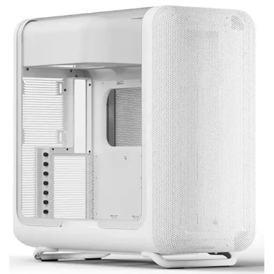 Корпус без блока питания Case HYTE X50, Midi-Tower, TG, no fans, 2xUSB-A 3.2, 1xUSB Type-C, E-ATX, ATX, mATX, mITX White Snow