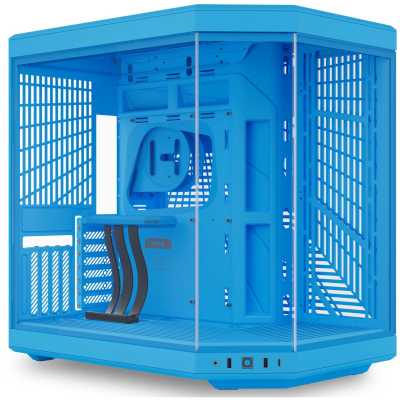 Корпус без блока питания Case HYTE Y70, Midi-Tower, TG, no fans, 2xUSB-A 3.2, 1xUSB Type-C, E-ATX, ATX, mATX, mITX Blueberry Milk