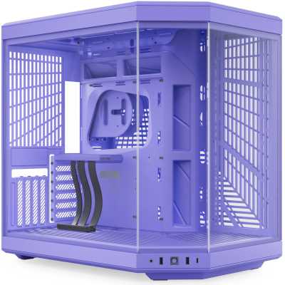 Корпус без блока питания Case HYTE Y70, Midi-Tower, TG, no fans, 2xUSB-A 3.2, 1xUSB Type-C, E-ATX, ATX, mATX, mITX Taro Milk