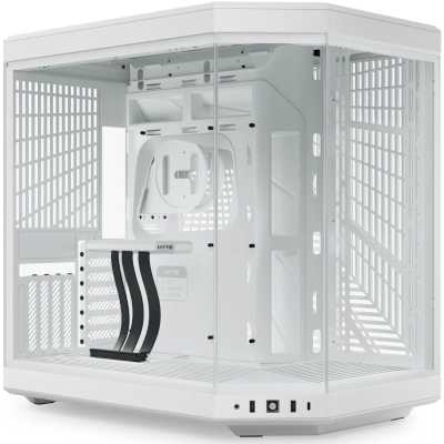Корпус без блока питания Case HYTE Y70, Midi-Tower, TG, no fans, 2xUSB-A 3.2, 1xUSB Type-C, E-ATX, ATX, mATX, mITX Snow White