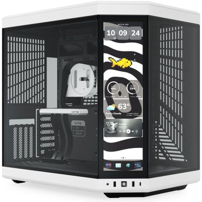 Корпус без блока питания Case HYTE Y70 Touch Infinite, Midi-Tower, TG, LCD, no fans, 2xUSB-A 3.2, 1xUSB Type-C, E-ATX, ATX, mATX, mITX White Panda