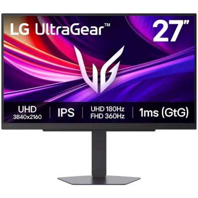 Монитор 27" LG UltraGear 27G810A-B IPS 3840x2160 (4K UHD), 360 Гц, 1 мс, 16:9, DisplayHDR 400, 400 кд/м², HDMI 2.1 (x2), DisplayPort, USB-A (x2), Flicker Free, Low Blue Light, Dual Mode, регулировка по высоте, поворот на 90 градусов, черный