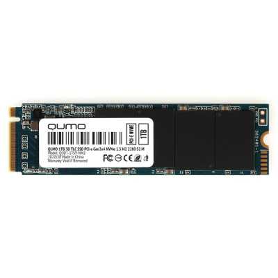 Накопитель SSD QUMO Novation, 1Tb, PCIe 3.0 x4, M.2 2280, NVMe, R/W 2100/1700