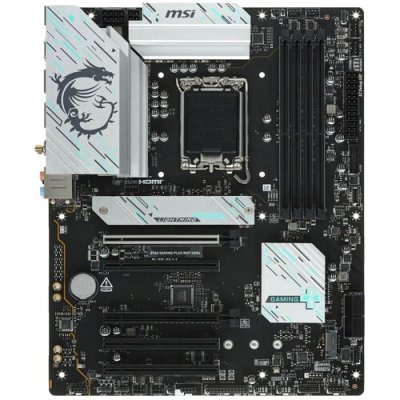 Материнская плата MSI B760 GAMING PLUS WIFI DDR4, LGA1700, Intel B760, 4xDDR4, 4xSATA, 2xM.2, 2xPCIe x16, DisplayPort, HDMI, 1x2.5Gb LAN, USB Type-C, 5x3.5 мм, 7.1, ATX