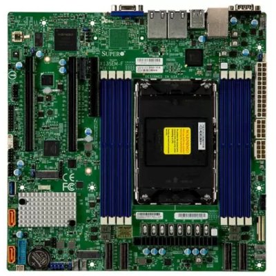 Материнская плата Supermicro X13SEM-F, LGA4677, Intel C741, 8xDDR5, 10xSATA, 2xM.2, 2xPCIe 5.0 x16, 1xPCIe 5.0 x8, 1xVGA, 1xCOM, 2x1Gb LAN, 2xUSB 3.2 Gen1, 2xUSB 2.0, microATX
