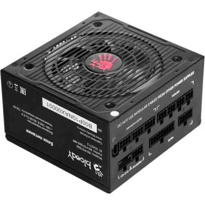 Блок питания Bloody BD-PS750G, 750Вт, 80 PLUS Gold, 120мм, модульный, черный