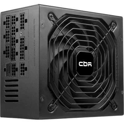 Блок питания CBR ATX 850W 80+ Gold, Full Modular, DC-DC, APFC, 24pin, 1хPCIE5.1(12+4pin), 2х8-pin(4+4P), 3х6+2pin, 5хSATA, 3хIDE, 14cm fan, 1.5м кабель питания, черный [PSU-ATX850-14MG] BOX