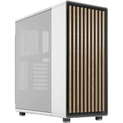 Корпус FRACTAL DESIGN FD-C-NOR1C-03 North, Midi-Tower, 2x140mm, 2xUSB-A 3.2 + 1xUSB 3.2 Type-C ATX, mATX, mITX Wood panel, Chalk White