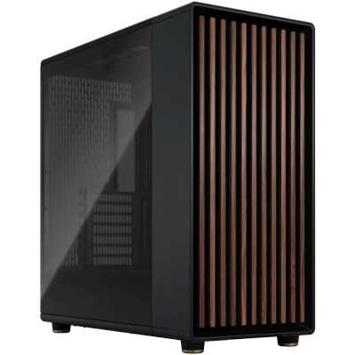 Корпус без блока питания/ Case Fractal Design North XL TG Dark Tint, Full-Tower, 3x140mm, 2xUSB-A 3.2 + 1xUSB 3.2 Type-C E-ATX, ATX, mATX, mITX Wood panel, Charcoal Black