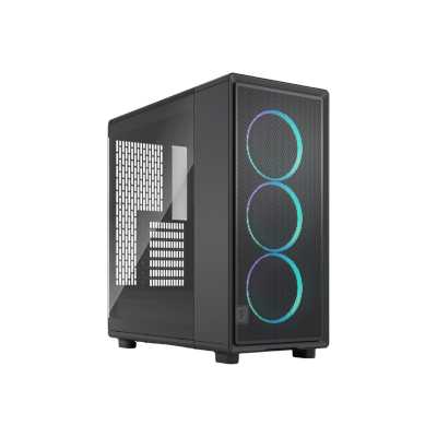 Корпус Fractal Design Epoch Black TG RGB Light Tint, Midi-Tower, чёрный, 3 x 120 мм