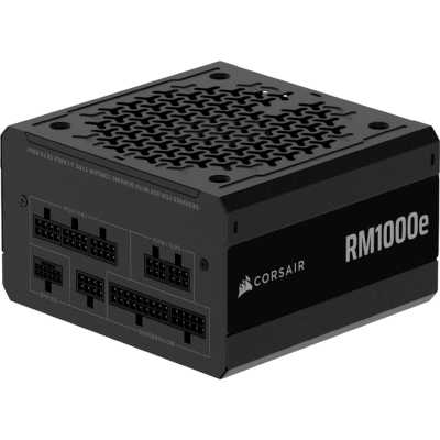 Блоки питания/ Power Supply Corsair RM1000e, Model RPS0217, 1000W 80+ Gold (ATX, 3.1, PCIe 5.1, Full modular, 1x24(20+4)pin, 2xEPS/ATX 12V 8-pin (4+4), 1x12V-2x6(12+4)pin, 2x12V-2x6 to Dual 8-Pin(6+2), 1xPCIe 8-Pin(6+2), 4xSATA (4 Straight SATA), 4xSATA /