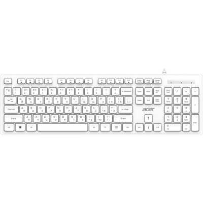 Клавиатура Acer OKW503 белый USB Multimedia (ZL.KBD11.00Q) кабель 1.8м