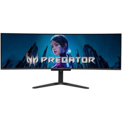 Монитор 49" Acer Predator X49Vbmiiphuzx QD-OLED 5120x1440, 144 Гц, 0.03 мс, 32:9, 1000 кд/м², 2xHDMI, DisplayPort, USB Type-C, изогнутый экран, HDR, черный