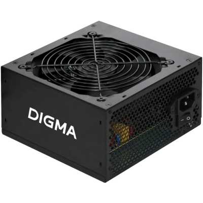 Блок питания Digma DPSU-400W-WH, 400 Вт, 80 PLUS белый, 120 мм, черный