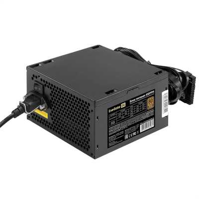 Блок питания 450W ExeGate 80 PLUS Bronze 450PPH (ATX, APFC, КПД 88% (80 PLUS Bronze), 12cm fan, 24pin, (4+4)pin, 2xPCI-E, 3xSATA, 3xIDE, черный, Color Box)