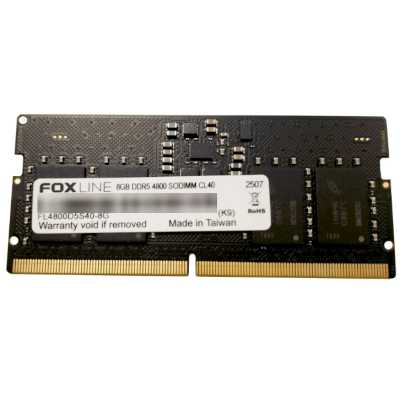 Оперативная память Foxline, DDR5, 8GB (1x8 GB), 4800 MHz, CL40, SO-DIMM
