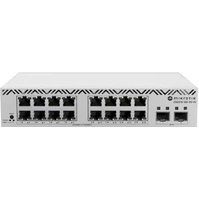 Коммутатор MikroTik CSS318-16G-2S+IN, 16×1 Гбит/с + 2×10 Гбит/с SFP+, управляемый
