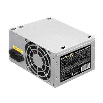 Блок питания ExeGate AA500 (EX256711RUS-PC), 500Вт, 80мм, серебряный