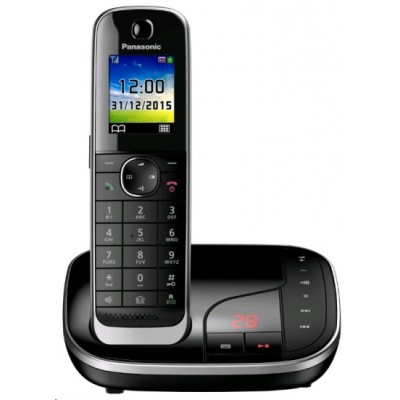 Телефон беспроводной (DECT) Panasonic KX-TGJ320RUB ной, АОН, черный, автоответчик