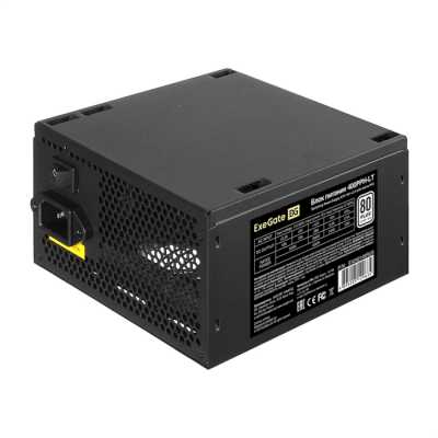 Блок питания ExeGate 400PPH-LT (EX292148RUS-OEM), 400Вт, 80 PLUS, 120мм, черный