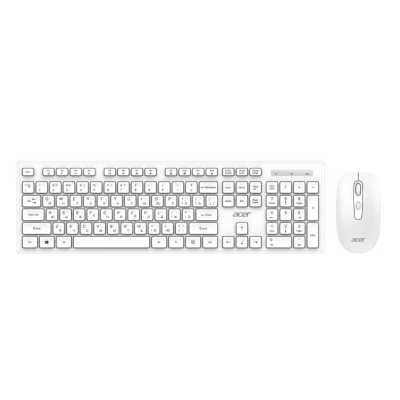 Клавиатура + мышь Acer OCC503 клав:белый мышь:белый USB беспроводная (ZL.ACC11.00L)