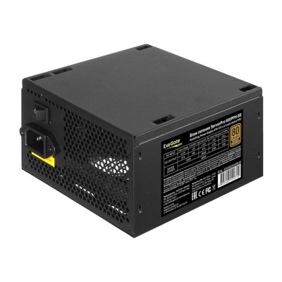 Блок питания серверный 600W ExeGate ServerPRO 80 PLUS Bronze, 600PPH-SE (ATX, for 3U+ cases, APFC, КПД 89% (80 PLUS Bronze), 12cm fan, 24p, (4+4)p, PCIe, 5SATA, 3IDE, black)