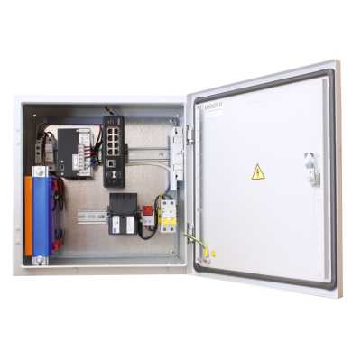 Коммутатор OSNOVO OS-44TB1(SW-60812/I) уличный с термостабилизацией и резервным питанием на базе уличной станции OS-44TB1