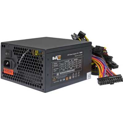 Блок питания BOXIT 700W JM-A700w black (ATX, APFC, 20+4P, 2xPCIe 6+2P, P8(4+4) 650mm, 120mm fan) (JM-A700w)