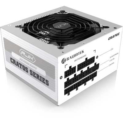 Блок питания Raijintek CRATOS 850, 850W 80+ Gold (ATX, 3.1, PCIe 5.1, Full-modular, 1x24(20+4)pin, 2x4+4-pin CPU, 3x6+2-pin PCIe, 1x12V(2x6), 8xSATA3, 4xMolex, Active, 120x120mm, 150x140x86mm, APFC, white)