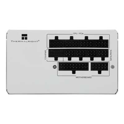 Блок питания 750W/Power Supply Thermalright, 750W 80+ Gold (ATX, 3.1, PCIe 5.1, Non-modular, 1x24(20+4)pin, 1xCPU 8(4+4)pin, 2xPCIe*2 8(6+2)pin, 5xSATA3, 1x12+4pin (12VHPWR PCIe 5.1 12+4pin 600mm), 3xMOLEX4pin, Active, 120x120мм, 150x140x86mm, APFC, white