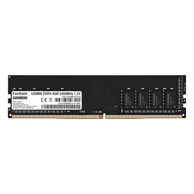 Оперативная память Exegate, DDR4, 4GB (1x4 GB), 2400 MHz, CL17, DIMM, OEM