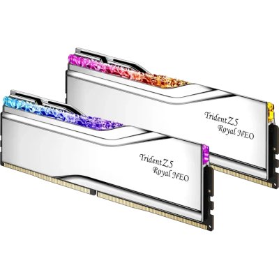 Оперативная память G.Skill Trident Z5 Royal Neo, DDR5, 96GB (2x48GB), 6000 MHz, CL28, с радиатором, RGB, серебристый