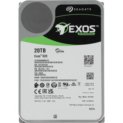 Жесткий диск Seagate HDD Server Exos X20 HDD 512E/4KN (3.5'/20Tb/SATA 6Gb/s/7200rpm)