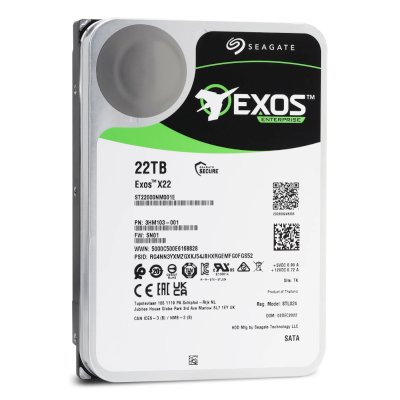 Жесткий диск Seagate HDD Exos X22 ST22000NM001E 22Tb 7200rpm SATA-III 512Mb 3.5"