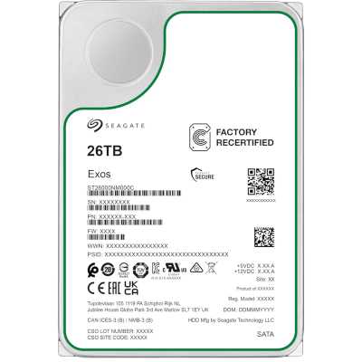 Жесткий диск HDD Seagate Exos X26 SATA 26Tb 7200 6Gb/s 512Mb (replacement WUH722626ALE6L4, WD261KRYZ)