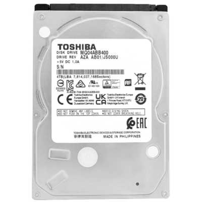 Жесткий диск HDD Toshiba SATA 4TB 2.5" 6.0 Gbit/s 5400 rpm 128Mb 1 year warranty (replacement ST4000LM024)