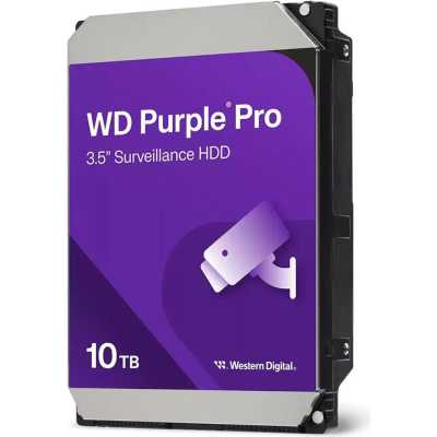 Жесткий диск Western Digital Purple Pro HDD 3.5" SATA 10Tb, 7200 rpm, 512MB buffer (DV&NVR + AI), WD102PURP, 1 year