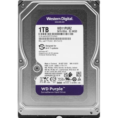 Жесткий диск Western Digital 1Tb 5400rpm SATA 6Gb/S 64MB PURPLE WD11PURZ SATA