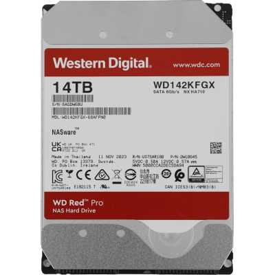 Жесткий диск WD SATA-III 14TB WD142KFGX NAS Red Pro (7200rpm) 512Mb 3.5"