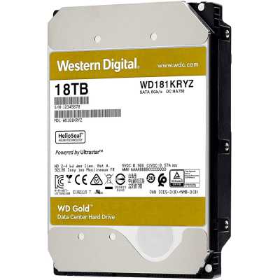 Жесткий диск Western Digital SATA 18Tb 7200RPM 6Gb/S 512MB GOLD WD181KRYZ