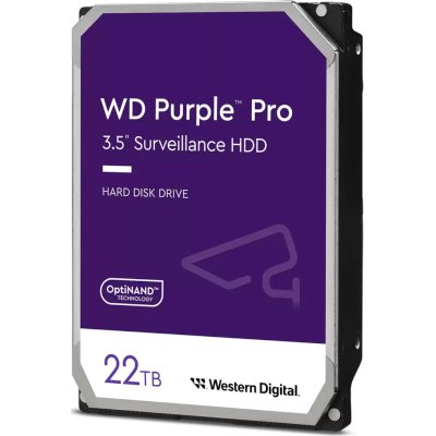 Жесткий диск Western Digital Purple PRO WD221PURP 22Tb 3.5" 7200 RPM 512MB SATA-III All Frame AI для систем видеонаблюдения