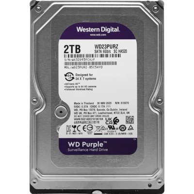 Жесткий диск Western Digital 2Tb SATA-III Surveillance Purple (5400rpm) 64Mb 3.5"